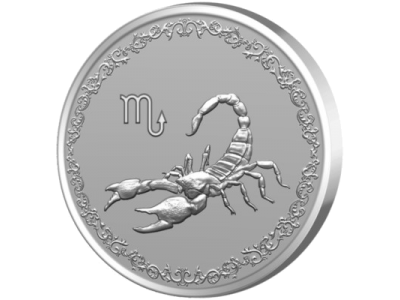 Сребърен медальон "Зодия Скорпион"