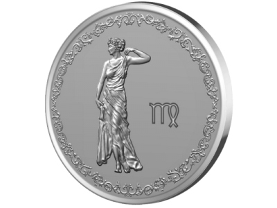 Сребърен медальон "Зодия Дева"