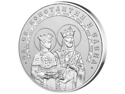 Сребърен медальон "Св. Св. Константин и Елена"